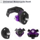 thumbnail image 5 of Gancho colgante ajustable para motocicleta, gancho doble tipo cuerno, soporte para casco y equipaje para scooters y bicicletas, negro púrpura, 1 Pc, 65mm, 5 of 7
