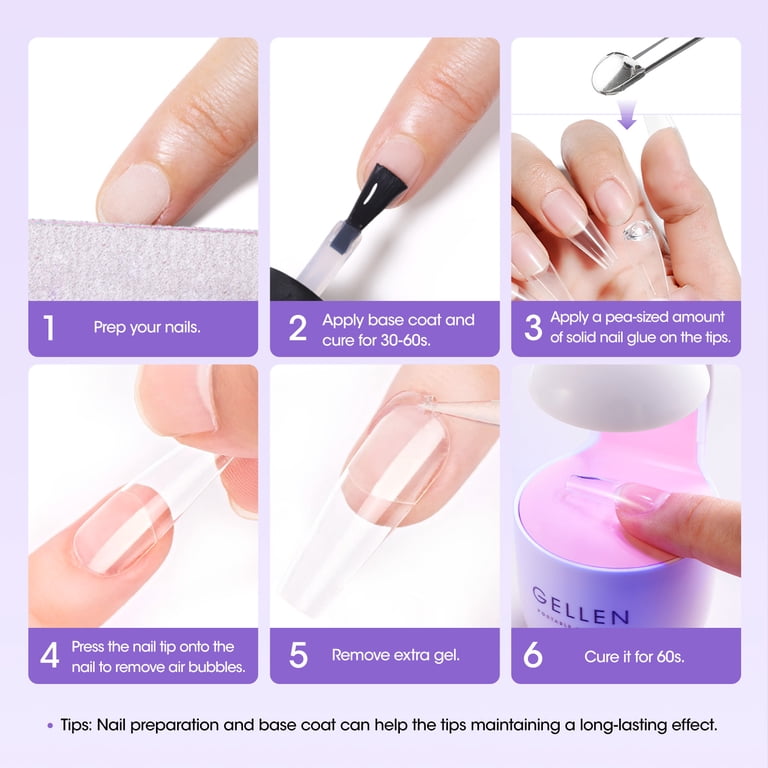 Gellen Semi Solid U V Nail Glue Gel For X Nail Tips, 4...