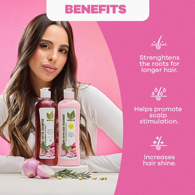 NATURAL SANT, Onion and Rosemary Hair Treatment Set, 16.9 oz each