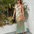 thumbnail image 3 of Mermaid Fish Scales Pattern Design Sleeveless Dress Summer Clothes for Women Women's Clothing 2025, 3 of 7