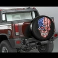 thumbnail image 3 of American Flag Skull Patriotic Spare Tire Cover,Universal Wheel Tire Cover for Trailer, RV, SUV, Truck,Camper and Many Vehicle,Weatherproof Tire Protectors, 3 of 10