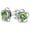 Green-Peridot, variant on Womens Flower Shape Purple Amethyst CZ Stud Earrings .925 Sterling Silver