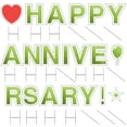 thumbnail image 2 of Vispronet Happy Anniversary Yard Signs with Stakes – Each Letter is 18in Tall – Made from Durable Coroplast - Weather-Resistant Signs and Steel Stakes (Faux Glitter Lime Green), 2 of 5