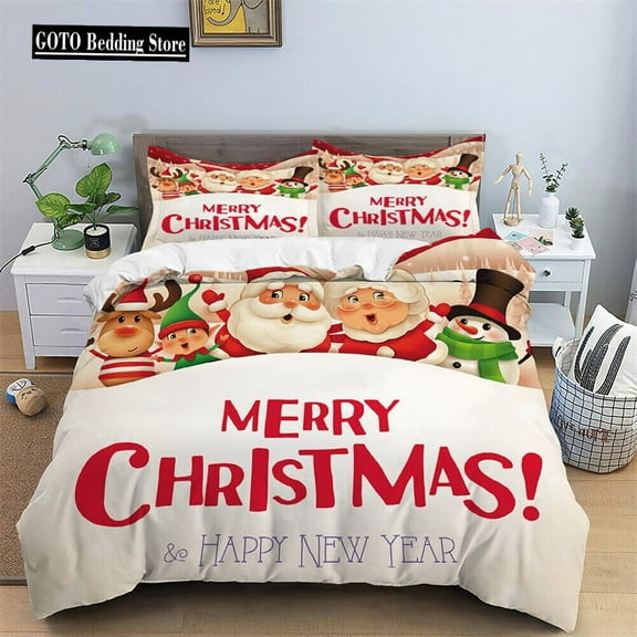 Duvet Set Red Festive Atmosphere ration Single/double One Quilt Cover Two Pillowcases