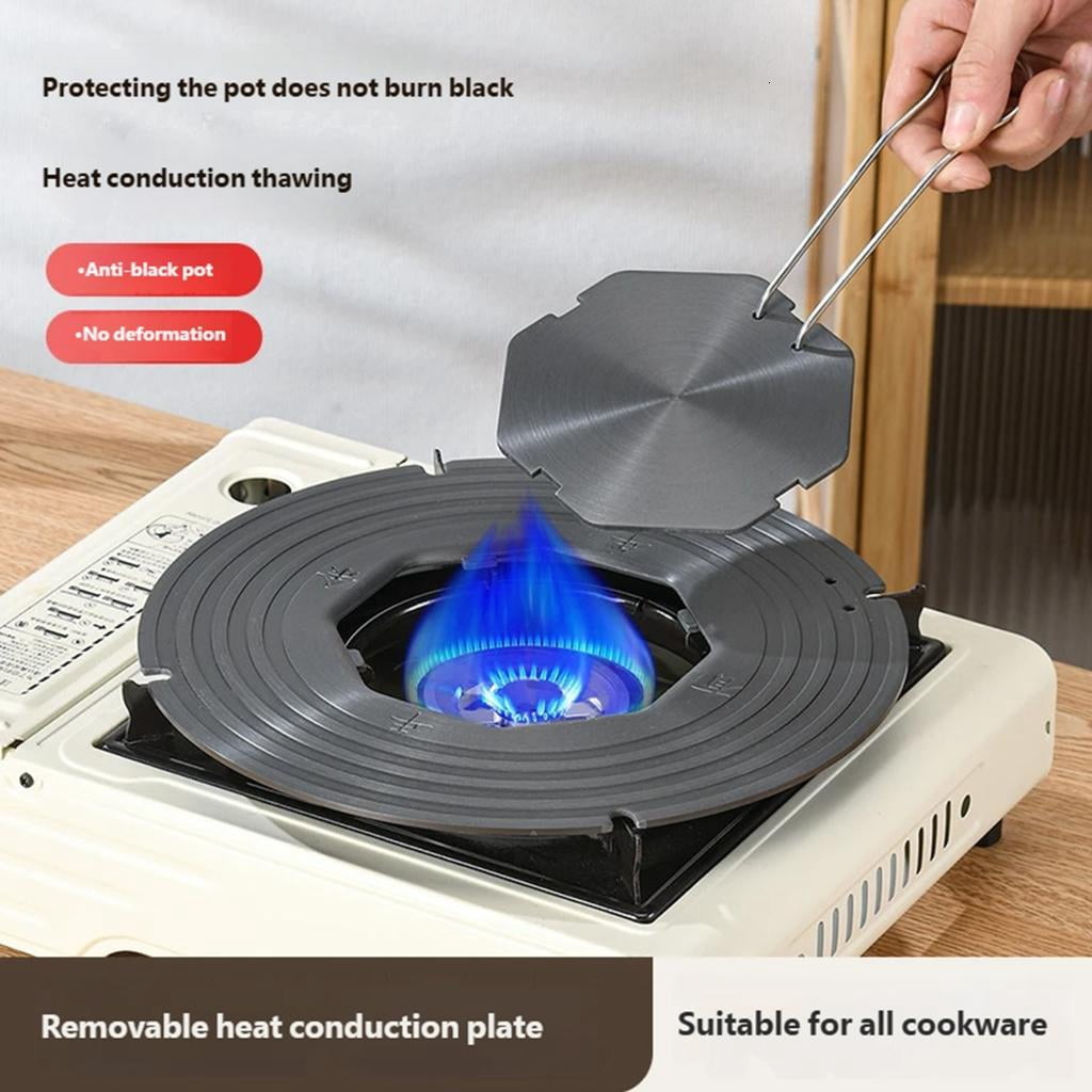 HannLk Gas Stove Heat Diffuser Plate Aluminum Detachable Cooking Aid 26Cm Round