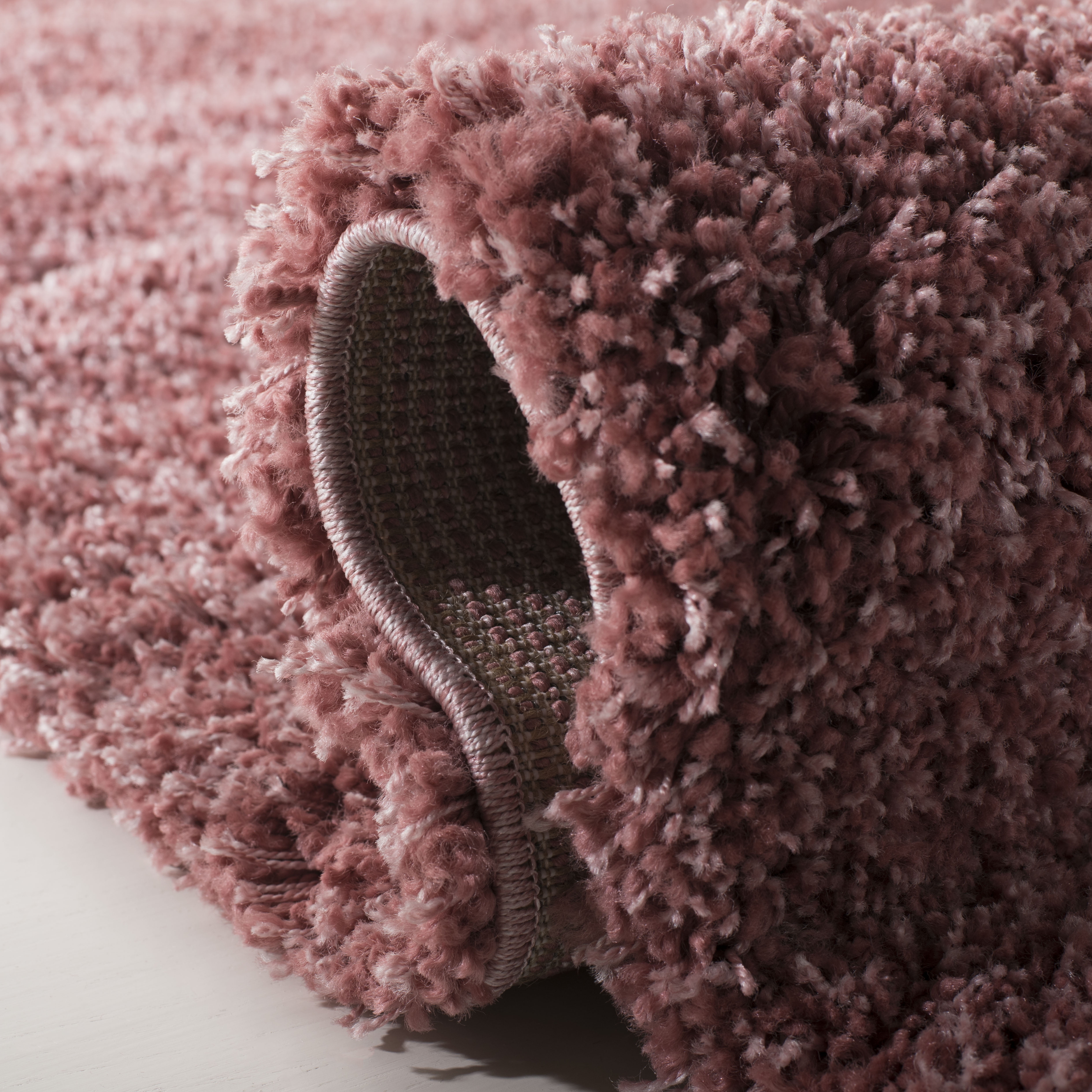 SAFAVIEH California Plush Solid Shag Runner Rug, Rose, 2'3" x 13' - Modern Design, Rose, Non-Shedding & Easy Cleaning, Ultra Plush Thick Pile, Ideal for Living Room, Bedroom, Entryway, Hallway