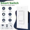 thumbnail image 3 of Greencycle Smart WiFi Dimmer Switch, Single Pole 1 Pack), Needs Neutral Wire,2.4GHz WiFi Light Switch, No Hub Required,Work with Alexa and Google Home,for Dimmable 150W LED CFL,600W Incandescent, ETL, 3 of 8