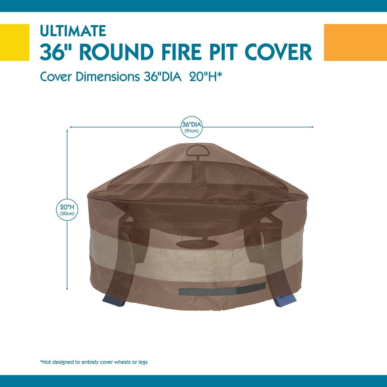 Duck Covers Ultimate Waterproof 36 Inch Round Fire Pit Cover Duck Covers Ultimate Waterproof 36 Inch Round Fire Pit Cover
