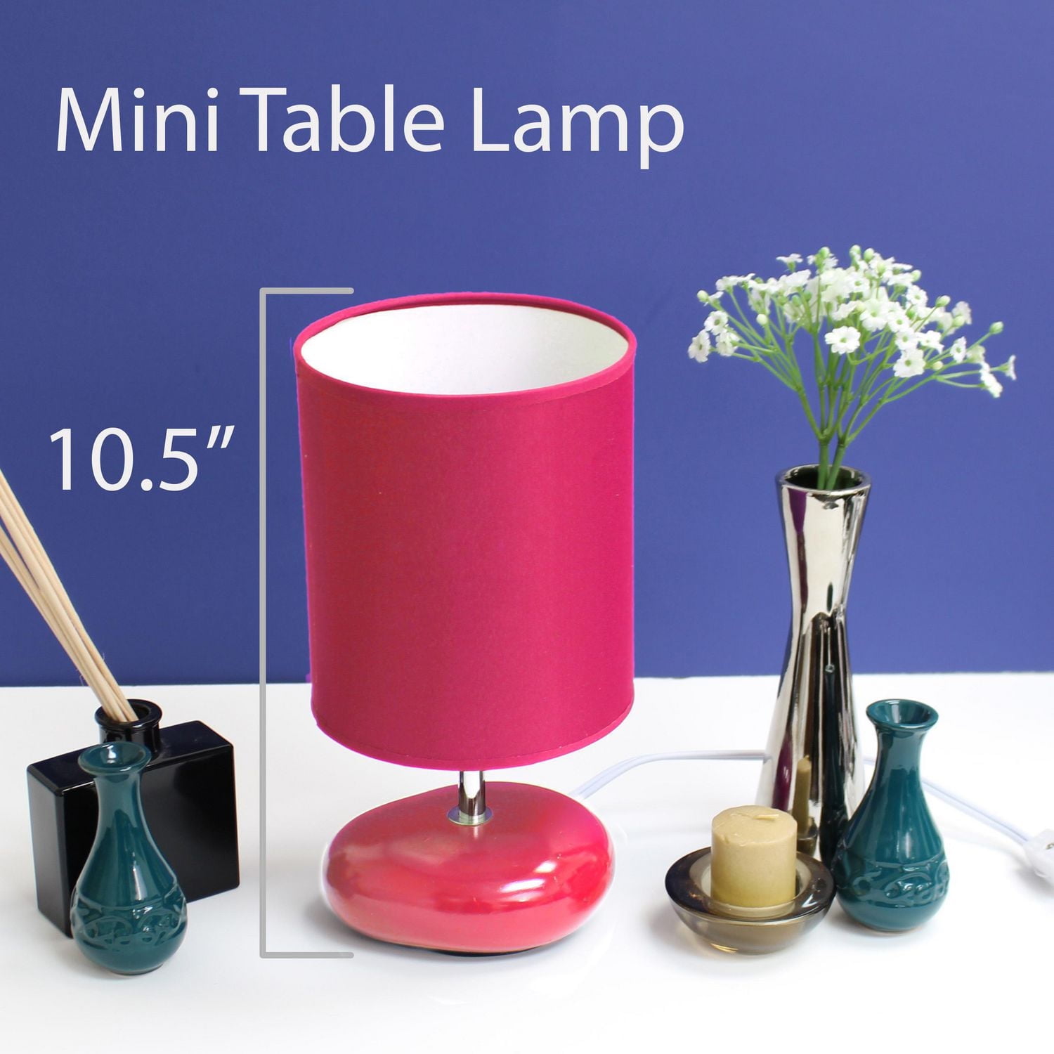 Simples Conceptions Pierres Petite lampe de chevet de table à l'aspect de pierre