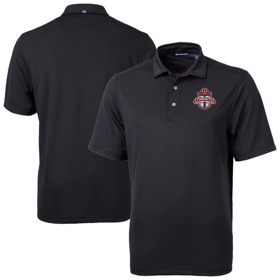 Men's-Cutter & Buck  Black Toronto FC Big & Tall Virtue Eco Pique Recycled Polo