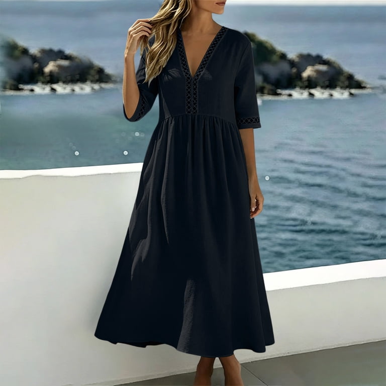 shirt dress outfit ideas How To Style An Amazon (2 Easy Ways) Cowl Back Maxi Dress INFL Gianina Paolantonio Size:40X30