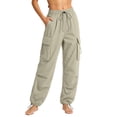 thumbnail image 2 of Noric Women's Plus Size High Waist Cargo Pants Loose Lightweight Casual Drawstring Workout Yoga Athletic Joggers with Pockets, 2 of 6