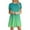 Green, variant on Women's Ombre Print Dresses Short Sleeve Round Neck Vintage Style Gradient Dress Black XL