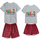 thumbnail image 1 of Conjuntos a juego de pijamas navideños para parejas, conjunto de pijamas cortos de Feliz Navidad a mi otra mitad para adultos, 1 of 3