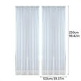 thumbnail image 2 of Sheer Curtains 2 Panels Set Semi Transparent Voile Window Drapes with Rod Pocket - Light Filtering Sheers for Bedroom Living Room Dining Room Wedding Party Backdrop Canopy Decor, 2 of 5