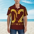thumbnail image 4 of Lsque 2025 New Year 4 pattern Hawaiian Shirt for Men, Unisex Summer Beach Casual Short Sleeve Button Down Shirts-XX-Large, 4 of 9