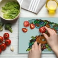 thumbnail image 3 of Fish Cutting Board, Big Fish with Bunch of Underwater Sea Creatures Animal Ocean Coral Reef Fun, Decorative Tempered Glass Cutting and Serving Board, Large Size, Multicolor, by Ambesonne, 3 of 5