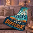 thumbnail image 6 of Rustic Lake Days Graphic, Rustic Camping Scene, Warm Flannel Blanket for Cabin and Lodge with Detailed Artwork with Rich Color Accents, Outdoor Lovers Camping Gift, Rustic Home Decor, 6 of 9