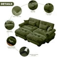 thumbnail image 5 of BUIORD 93.7" Oversized Sectional Sofa with Ottoman, L-Shape 2-Seater Sectional Couch for Living Room, Velvet Upholstery Tufted Sofa with Round Armrests, Olive Green, 5 of 9