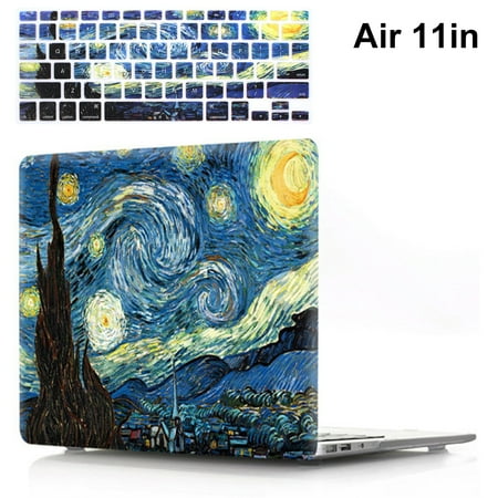 

MacBook Air 11 Inch Case with Pattern Hard Case&Keyboard Stickers Only Compatible with MacBook Air 11inch Starry sky F76539