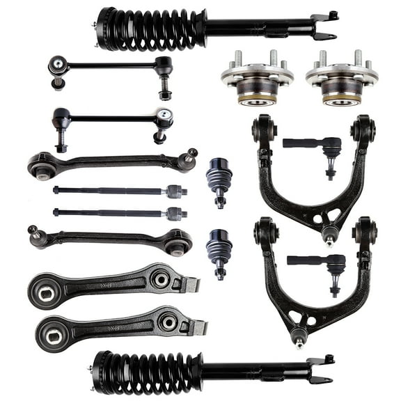 CCIYU Complete Suspension Kit Fits 05 06 07 08 09 10 300 Includes Strut Spring Assembly, Stabilizer Bar Link, Tie Rod End, Control Arm, Ball Joint, Front Wheel Hub Fits select: 2010 DODGE CHARGER SXT