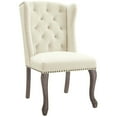 thumbnail image 3 of Modway Apprise Performance Velvet Tufted Accent Chair in Ivory, Set of 2, 3 of 8