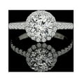 thumbnail image 4 of 2.00 CT Vintage Round Moissanite Silver Engagement Ring 18K White Gold Plated Diamond Art Deco Wedding Ring Starburst Diamond Ring, Vintage Ring, 4 of 4