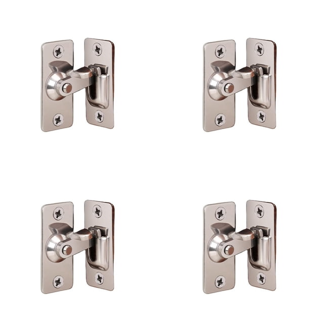 YWIYIUD 4PCS 90° Stainless Steel RightAngle Door Lock Pocket Door Lock for Door and Window Sliding Lock Sliding Door Lock Sliding Lock, Hardware Household Accessories