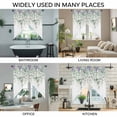 thumbnail image 3 of Eucalyptus Leaves Swag Curtains for Kitchen/Bedroom/Living Room, Sage Green Weeping Summer Botanical Scalloped Curtains 63 Inch Long, Window Swag Topper Curtains Valances 2 Panels Set 36"x63", 3 of 8