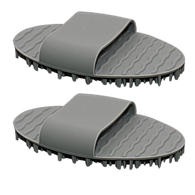 2pcs Convenientes Cocina Limpieza Cepillos Técnica de Limpieza Práctica (Gris)