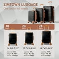 thumbnail image 3 of Zimtown 3 Piece Luggage Set, ABS Hardside Lightweight Suitcase with TSA Lock Spinner Wheels, Black, 3 of 16