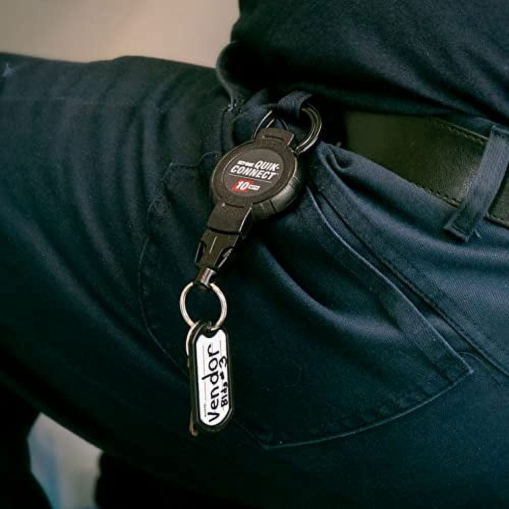 KEY-BAK Polycarbonate Retractable Keychain with Belt Clip-Upto 6 Keys Capacity(Standard)