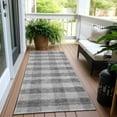 thumbnail image 6 of Addison Rugs Chantille Indoor/Outdoor Transitional Plaid Gray Washable Runner Rug, 2'3" x 7'6", 6 of 6