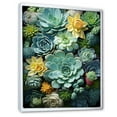 thumbnail image 2 of Designart "Serenity Garden Green Succulents III" Floral & Botanical Floater Framed Canvas Art Print, 2 of 7
