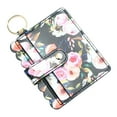 thumbnail image 2 of Polyurethane Leather Multi-Card Holder Personalized Wallet with Keychain ID Card Case adult Bus Bank Card Organizer Floral Pattern Design, 2 of 5