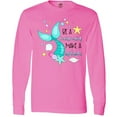 thumbnail image 3 of Inktastic Be a Mermaid Make a Splash Blue Mermaid Tail Long Sleeve T-Shirt, 3 of 5
