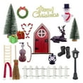 thumbnail image 1 of 1:12 Christmas Gate Mini Doll House Fairy Gate Christmas Decoration Scene Room, 1 of 8