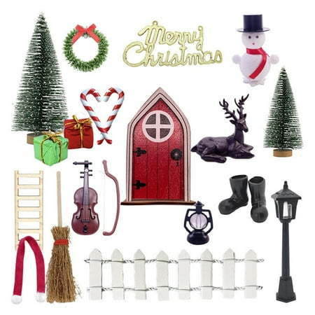 

Thhvdrg Clearance 1:12 Christmas Gate Mini Doll House Fairy Gate Christmas Decoration Scene Room Event & Party