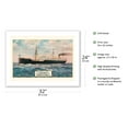 thumbnail image 2 of S.S. Wilhelmina - Weekly Sailings from San Francisco to Honolulu - Vintage Ocean Liner Travel Poster c.1917 - Fine Art Matte Paper Print (Unframed) 24x32in, 2 of 4
