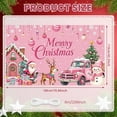 thumbnail image 2 of Pink Merry Christmas Banner Santa Claus Design Christmas Display Reindeer Pattern Christmas Tree Decor Santa Claus Backdrop for Christmas Party Holiday Celebration Indoor Decoration, 2 of 9