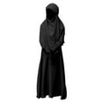 thumbnail image 6 of EnJoCho Musli𝗆 Dress for Girls Islami𝖼 Prayer Abaya Dress Long Sleeve Kaftan Robe Maxi Dress with Hijab Kids Ramadan Eid Outfit Burka, 6 of 6