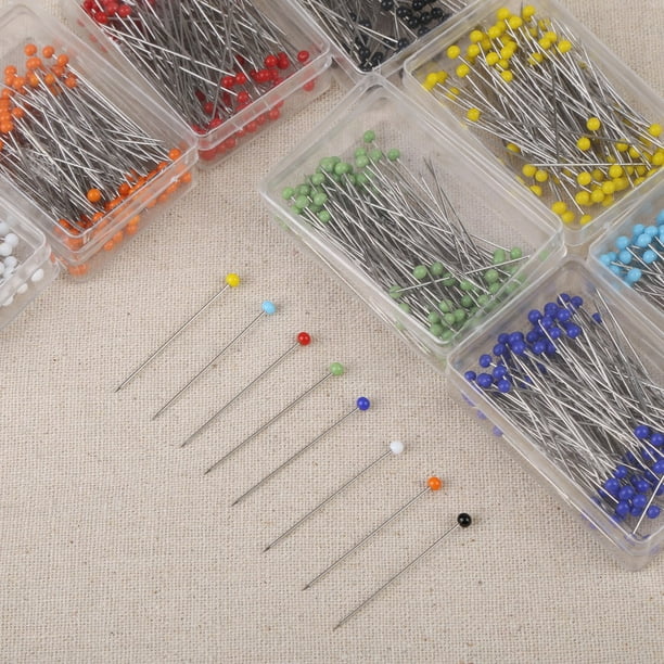Alfileres De Costura Con Cabeza De Cristal - 1000 Unidades, Colores Suritidos, Para Manualidades Y Bodas