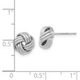 thumbnail image 2 of FJC Finejewelers 14 kt White Gold Love Knots Knot Polished Bright Cut Post Earrings 8 mm x 9 mm, 2 of 6