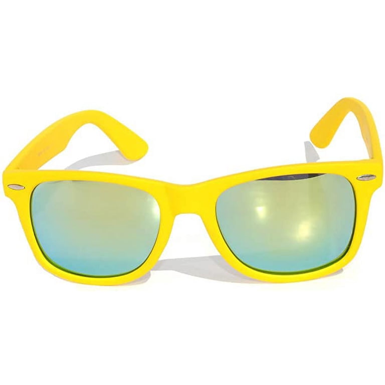 Walmart Retro Non-Fit Sunglasses - Matte-Yellow Frame  display picture 3