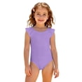 thumbnail image 3 of Abcomgle Girls Swimsuits Size 7-8 Stretchy One Piece Swimsuits for Little Girls Cute Solid Ruffled Girls Swimwear, 3 of 7