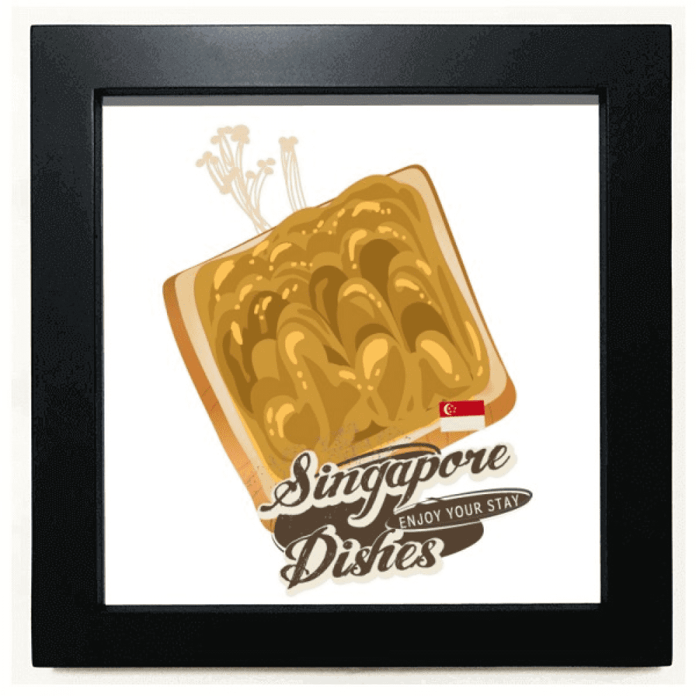 Traditional Singapore Kaya Toast Black Square Frame Picture Wall
