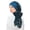Light Blue, variant on Elegant Chiffon Long Tail Headscarf Fashion Forehead Pleated Hijab Cap With Large Back Soft Stretchy Breathable - Heardband for Hijabi Women Daily Casual Use Khaki