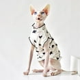 thumbnail image 6 of Sphynx Cat Clothes Thin Hairless Cat Pajamas Cotton Cat Coat Vest Kitten T-Shirts,S,Red, 6 of 6