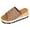 Brown, variant on Platform Slides for Women Antislip Open Toe Wedge Sandals Comfy Footbed Arch Support Slip on Beach Dress Shoes Slippers Pink Size 7