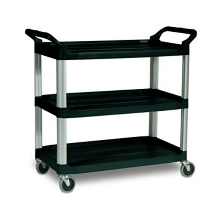 Rubbermaid Commercial Products Open Sided Xtra 4-Shelf Cart in Black  RCP409600BLA - The Home Depot